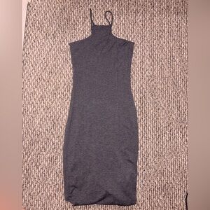 Express Charcoal Long Sleeve Dress